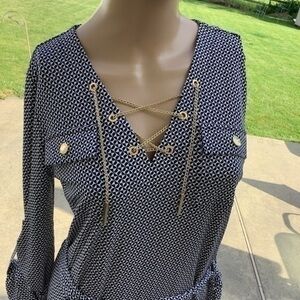 Michael Kors midi dress with chain details